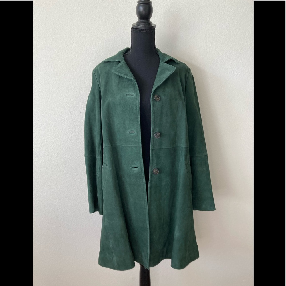 GERARD DAREL PARIS Suede Emerald Green coat NWOT!! Pure luxury!!